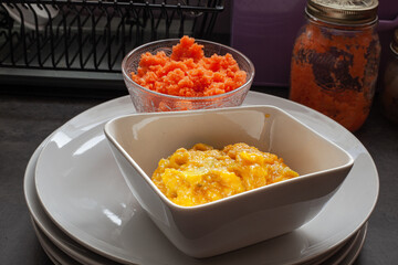 Carrot chutney and mango chutney