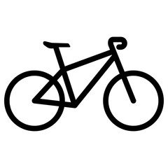 Bike icon. Flat vector illustration in black on white background. EPS 10