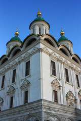 Fototapeta na wymiar Christian Orthodox Cathedral in the Astrakhan Kremlin