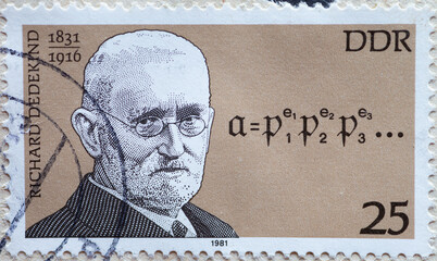 GERMANY, DDR - CIRCA 1981 : a postage stamp from Germany, GDR showing a portrait of Richard...