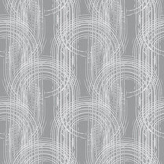 Moderne trendy halverwege de eeuw abstracte vormen zwart-wit naadloos patroon. Geometrische structuur herhalingspatroon. Scandinavische abstractie. Scandinavische neutrale print. Voorraad vectorillustratie.