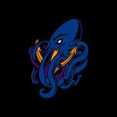 Spooky Octopus design vector illustration