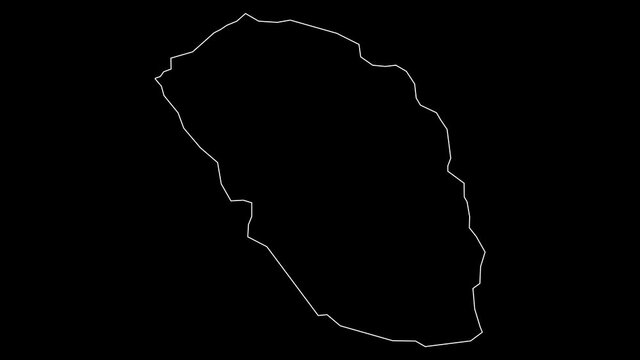 Mosteiros Cape Verde municipality map outline animation