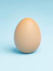 Background with single easter egg. Holiday season concept backdrop. 3D Rendering
