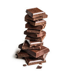 chocolate pieces stack