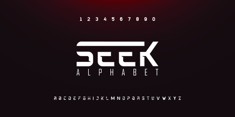 Abstract digital modern alphabet fonts. Typography technology electronic dance music future creative font. vector illustraion
