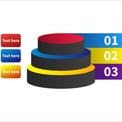 3d podium for infographic element