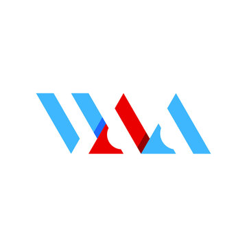 the triangle logo monogram letter WAA