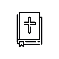 Obraz premium Bible Icon Logo Illustration Vector Isolated. Christ and Easter Icon-Set. Suitable for Web Design, Logo, App, and UI. Editable Stroke and Pixel Perfect. EPS 10.