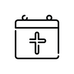 Easter Calendar Icon Logo Illustration Vector Isolated. Christ and Easter Icon-Set. Suitable for Web Design, Logo, App, and UI. Editable Stroke and Pixel Perfect. EPS 10.