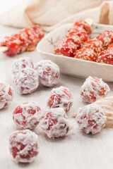 A traditional Chinese snack, the candied gourd