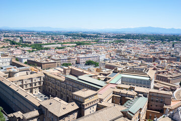 Obraz premium View from The Papal Basilica of Saint Peter in the Vatican (ROME, ITALY)