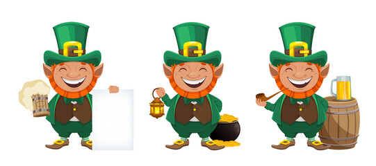 St Patrick's day. Leprechaun cartoon character