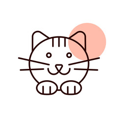 Cat vector icon. Pet animal sign