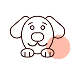 Dog vector icon. Pet animal sign