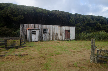 Mason Bay hut. Mason Bay. Stewart Island. Rakiura National Park. New Zealand.