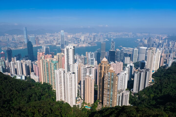Fototapeta na wymiar 香港 ビクトリアピーク 展望台からの景色