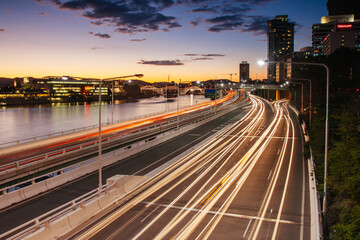 Fototapeta na wymiar Brisbane Rush Hour Traffic Australia