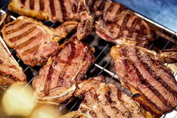 grilled meat on the grill