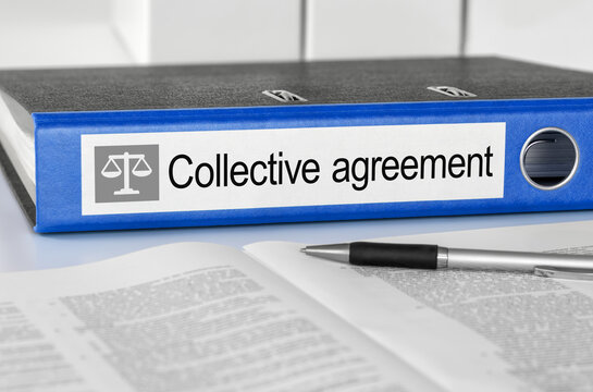 Folder With The Label Collective Agreement