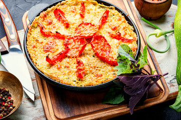 Zucchini vegetable casserole