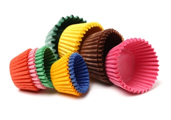 cupcake liners isolated on white background
