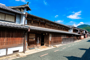 Naklejka premium 岐阜県 美濃市 うだつの上がる町並み