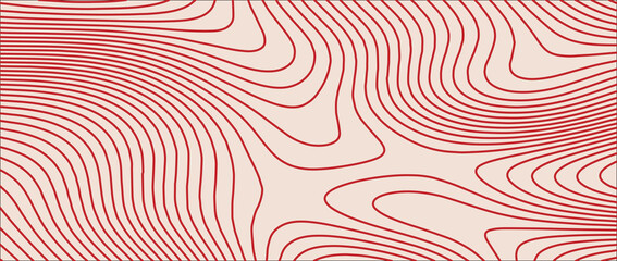 Contour illustration. Abstract topographic map background. Geography scheme. - obrazy, fototapety, plakaty
