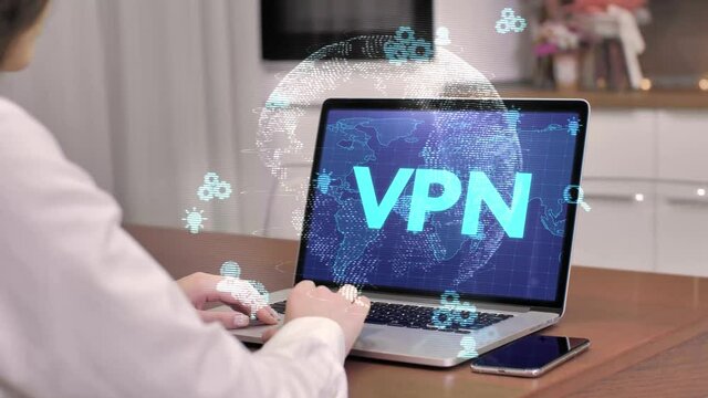 Business, Technology, Internet and network concept. VPN network security internet privacy encryption concept.