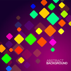 Abstract colorful geometric background with overlapping squares