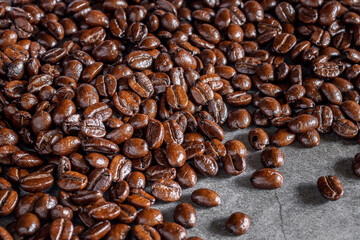 Fresh roasted coffee beans background