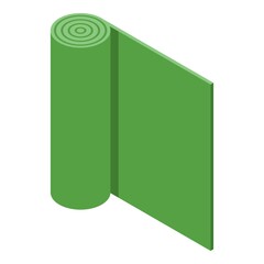 Yoga mat icon. Isometric of yoga mat vector icon for web design isolated on white background