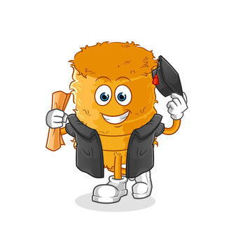 recommend clip art: straw roll graduation vector. cartoon character