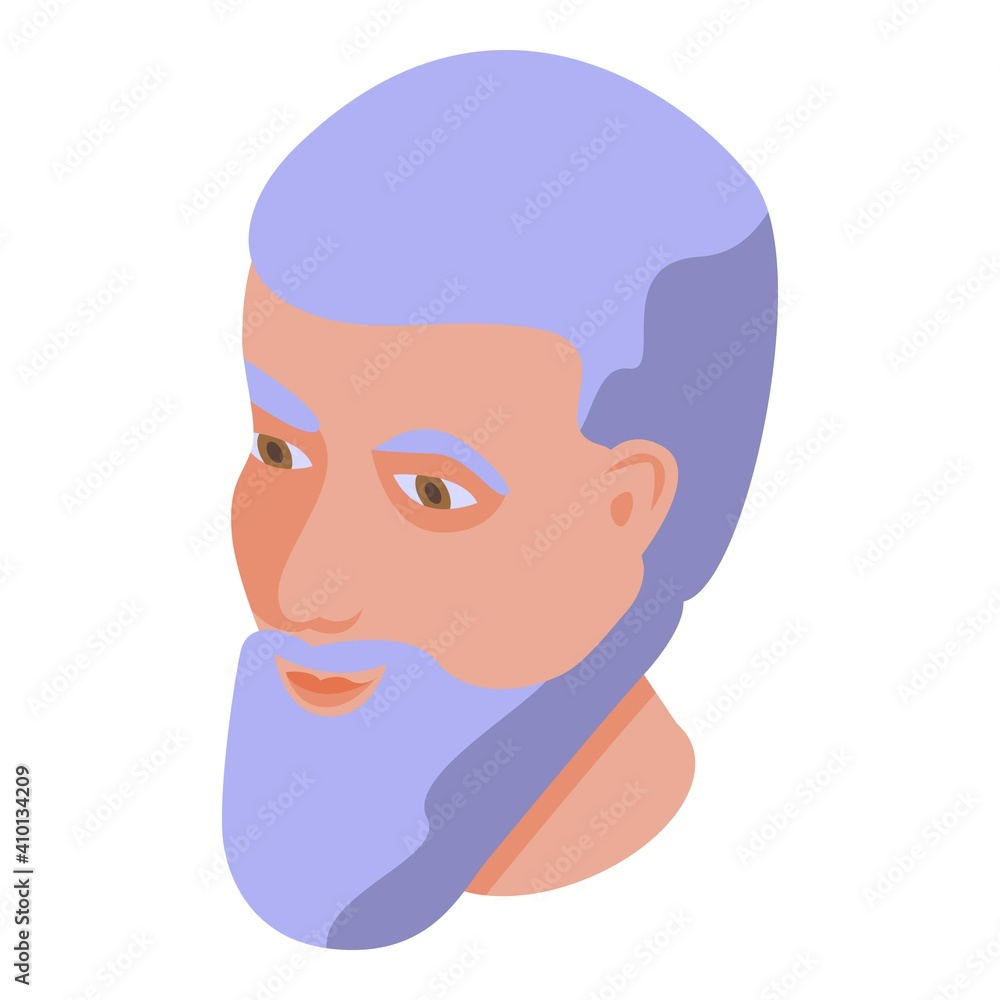 Aufkleber smiling man icon. isometric of smiling man vector icon for web design isolated on white background