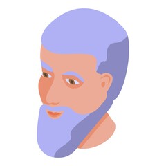 Smiling man icon. Isometric of smiling man vector icon for web design isolated on white background