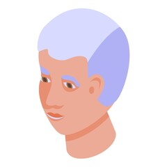 Old smiling man icon. Isometric of old smiling man vector icon for web design isolated on white background