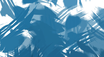 Abstract background of colorful brush strokes. Brushed vibrant wallpaper. Painted artistic creation. Unique and creative illustration.