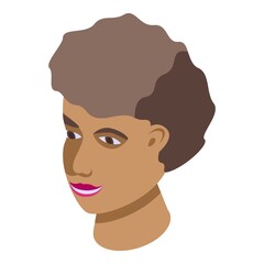 Smiling male icon. Isometric of smiling male vector icon for web design isolated on white background