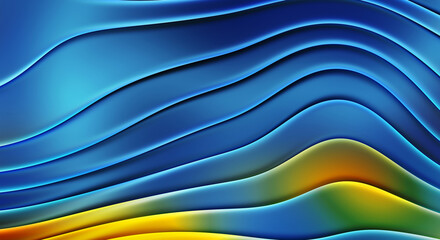 Abstract pattern glossy color background. Vibrant colorful wavy texture wall. Creative and beautiful wallpaper.