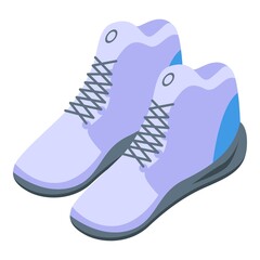 Sport shoes icon. Isometric of sport shoes vector icon for web design isolated on white background