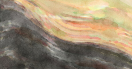 Fototapeta premium Crazy watercolor random pattern. Creative abstraction. Modern art painting. 2d illustration. Digital texture wallpaper. Artistic watercolored backdrop material.