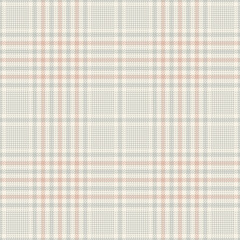 Glen plaid pattern fashion in grey, pink, beige. Textured tartan tweed pastel graphic for coat, jacket, skirt, tablecloth, blanket, other modern everyday spring autumn textile print.
