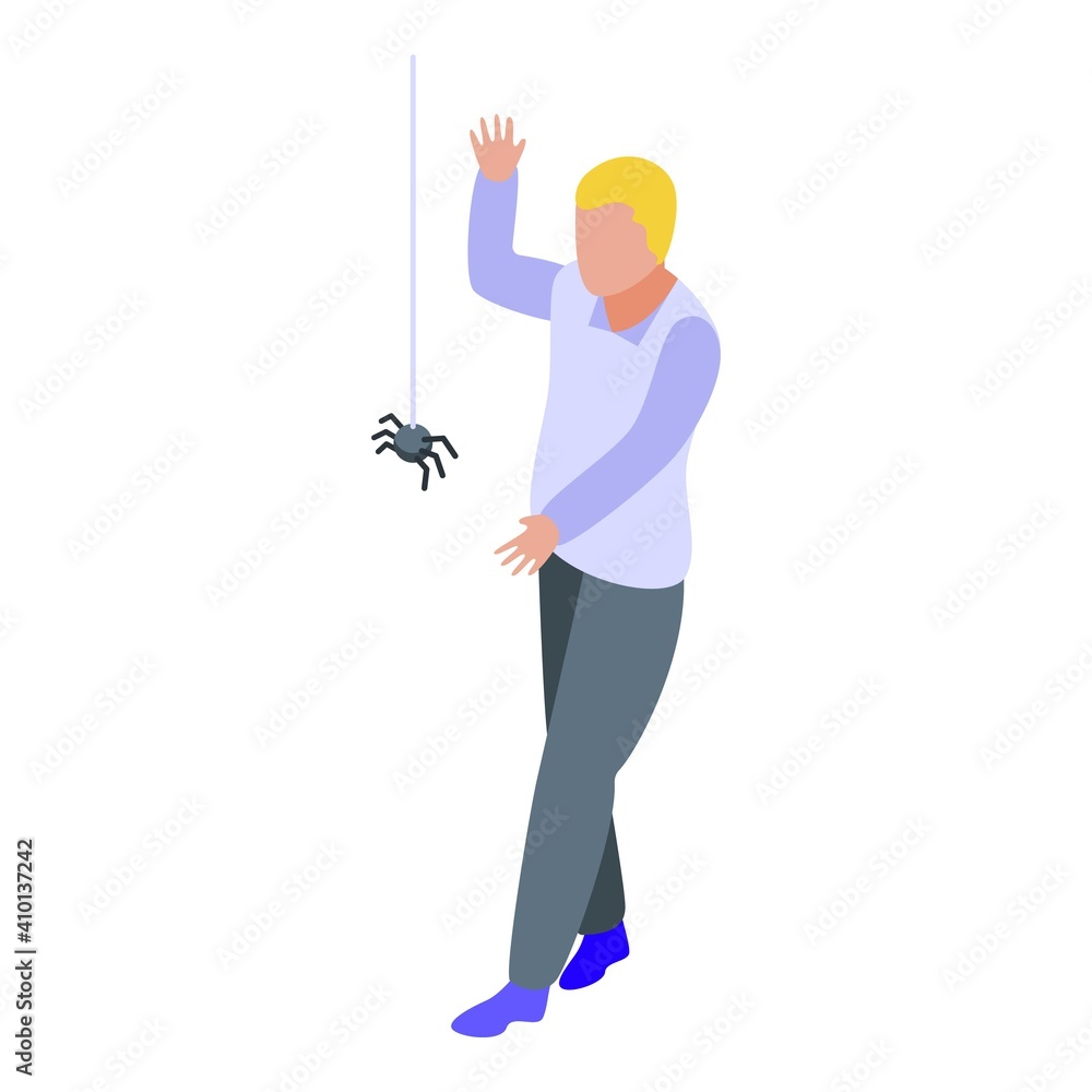 Poster spider fear icon. isometric of spider fear vector icon for web design isolated on white background