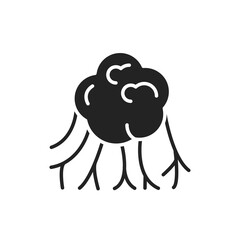 Virus cancer cell black glyph icon. Outline pictogram