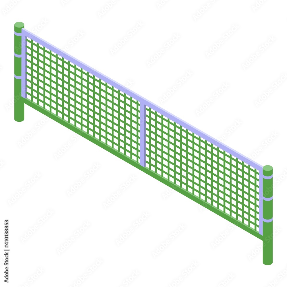 Poster tennis net icon. isometric of tennis net vector icon for web design isolated on white background