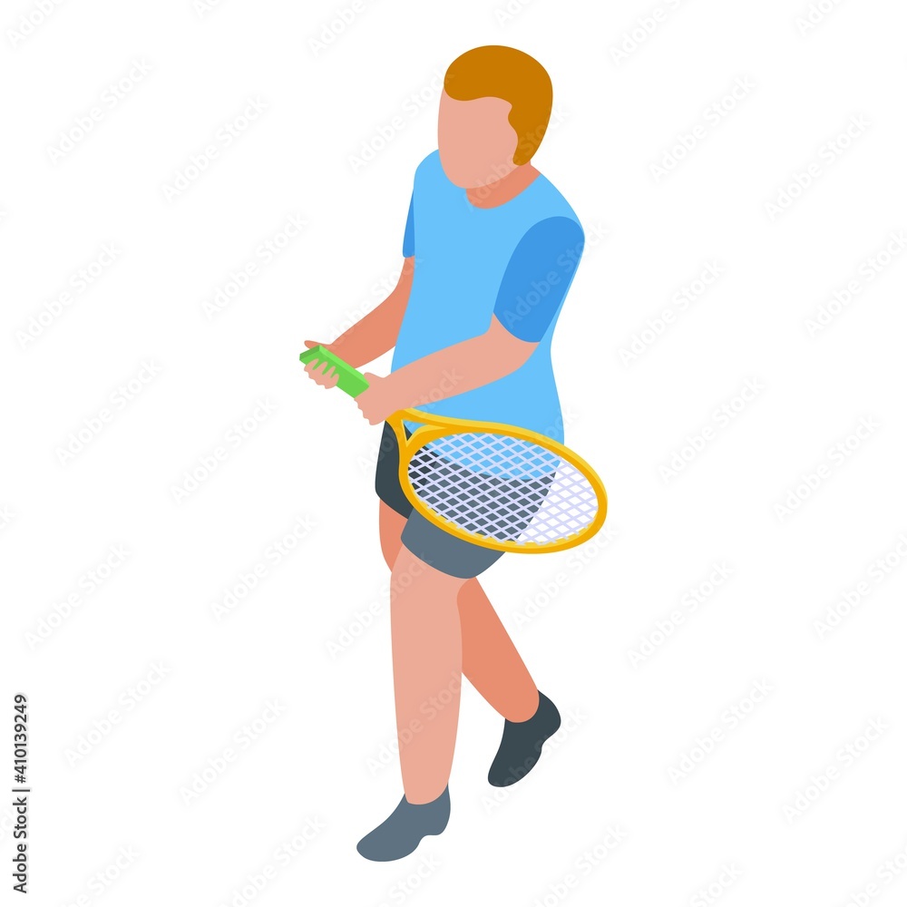 Poster active sport player icon. isometric of active sport player vector icon for web design isolated on wh