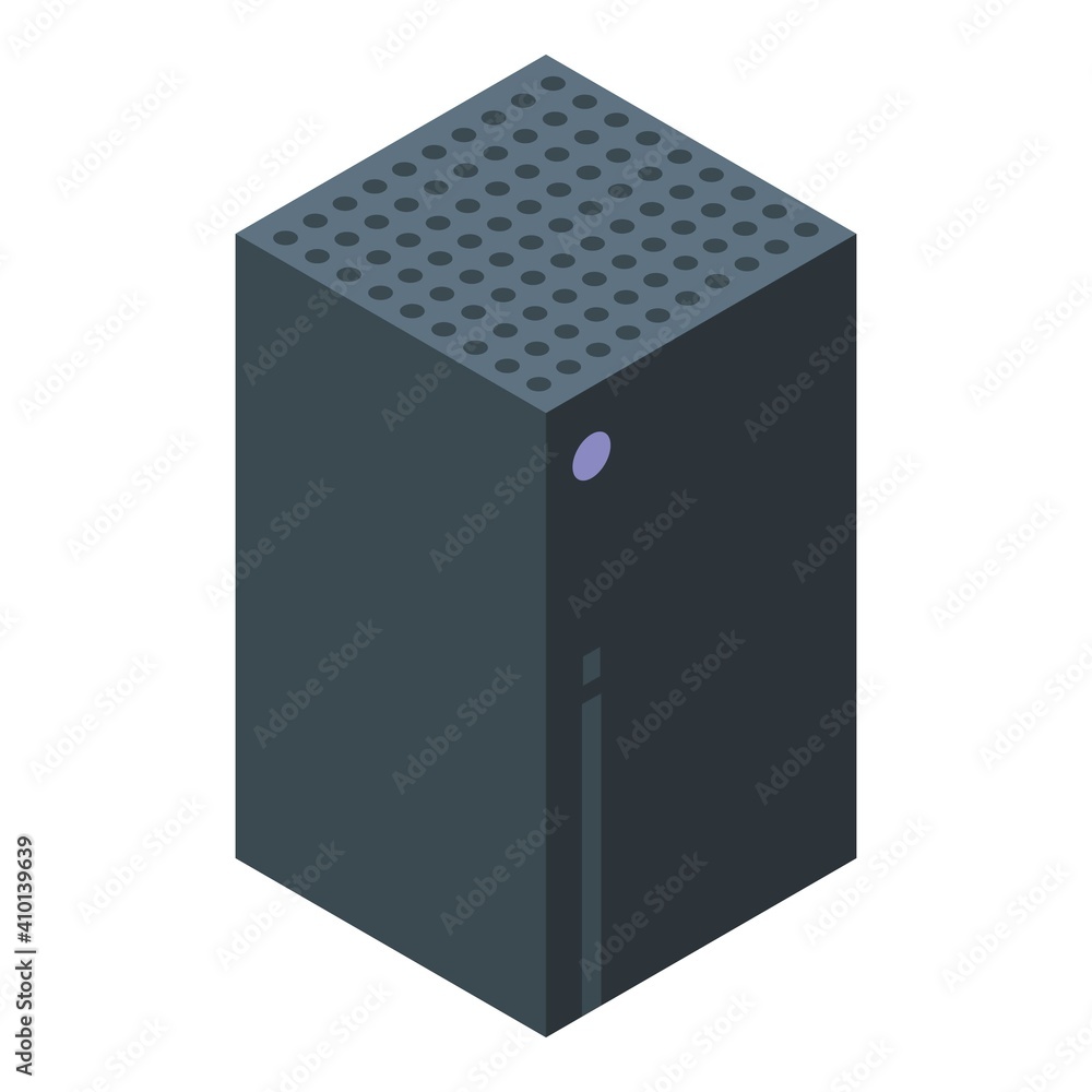 Poster video game device icon. isometric of video game device vector icon for web design isolated on white 