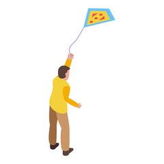 Kid kite icon. Isometric of kid kite vector icon for web design isolated on white background