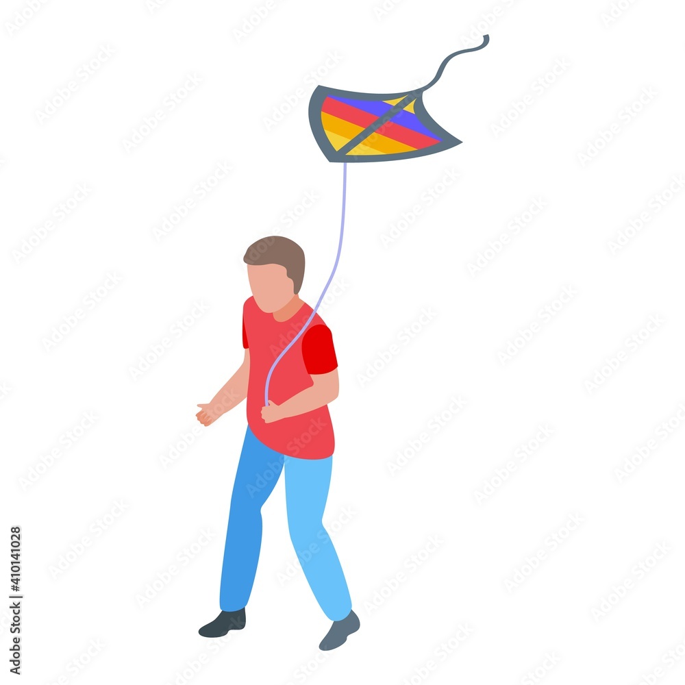Poster hobby kite icon. isometric of hobby kite vector icon for web design isolated on white background