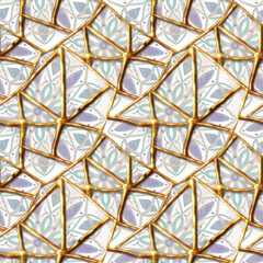 Kintsugi. Seamless pattern